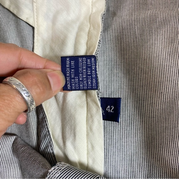 Polo Golf Ralph Lauren Shorts Flat Front Pin Stripe Pockets Men Shorts Size 42 - Picture 12 of 13